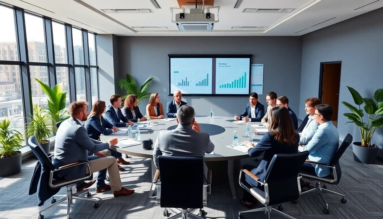 Engaging professionals collaborating on Acquisition Planning strategies in a modern workspace.