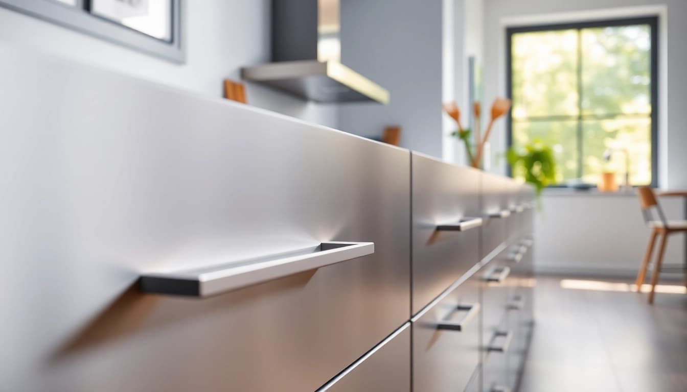 Showcase of Metal Drawer System highlighting design and functionality in a stylish kitchen.