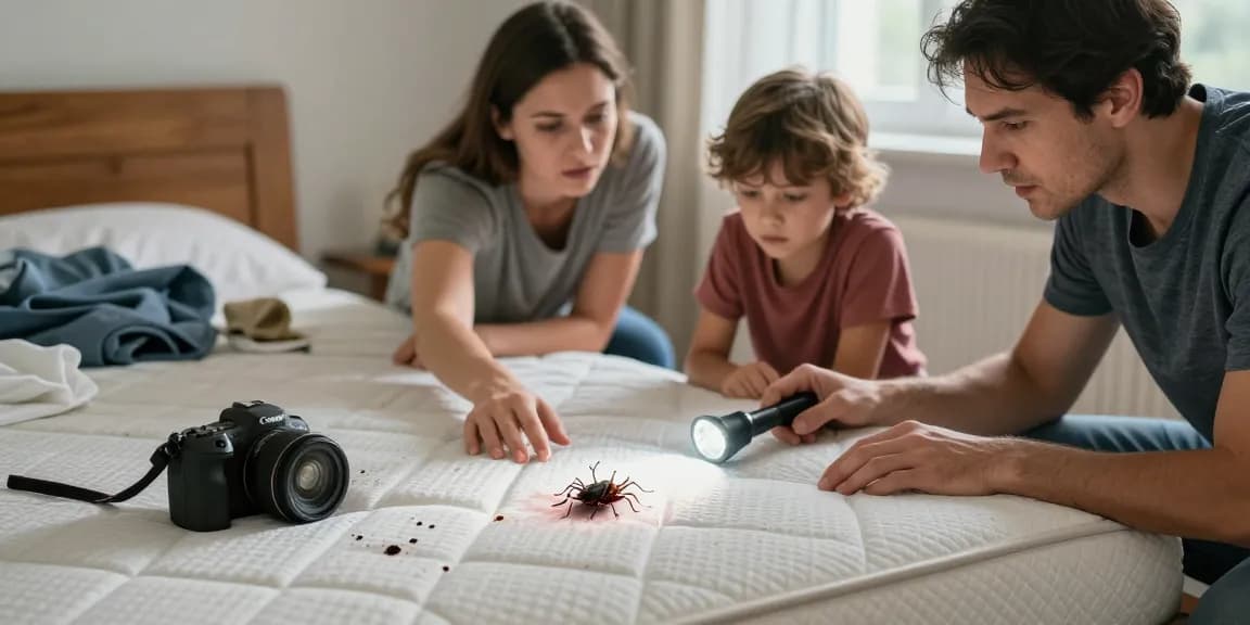 Discovering bed bugs during inspection, showcasing the urgency of bed bug treatment.
