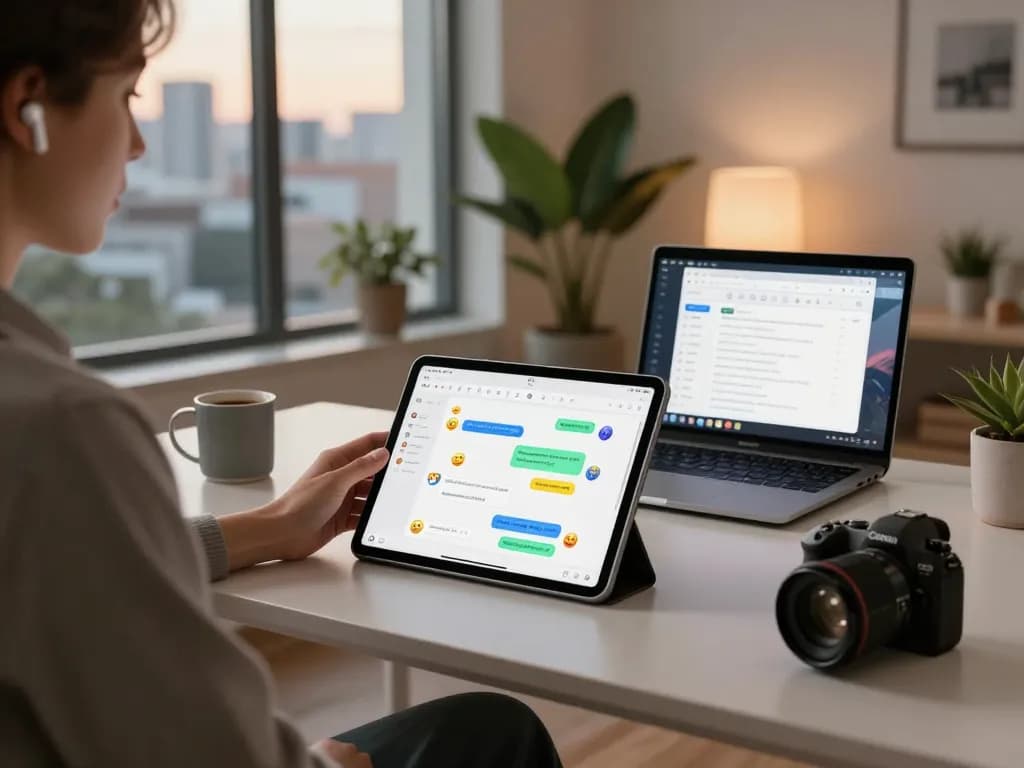 Engaging in NSFW AI chat in a modern home office setting