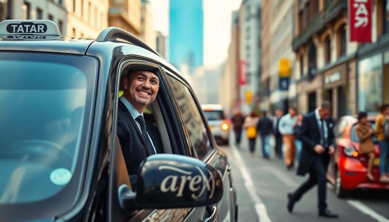 Minicabs providing reliable transportation service in a busy city.