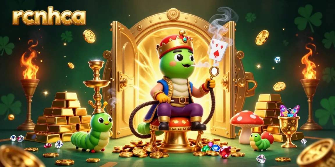 Play exciting casino games at rcnhca's vibrant illustration featuring luck and wealth symbols.