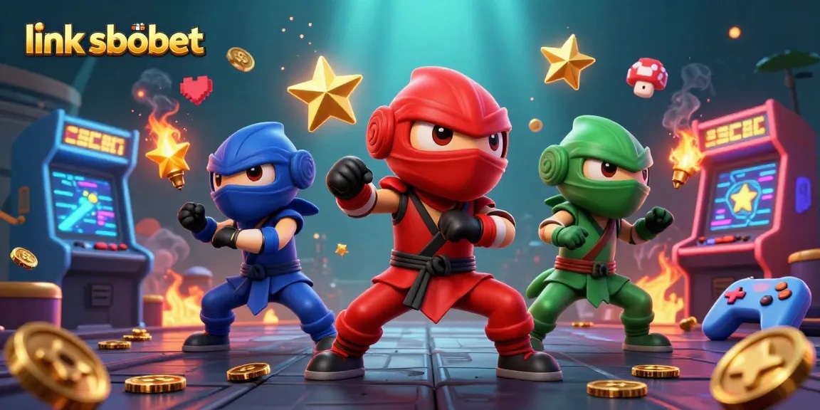 Enjoy thrilling experiences with link sbobet as colorful chameleon ninjas fight amidst casino elements!