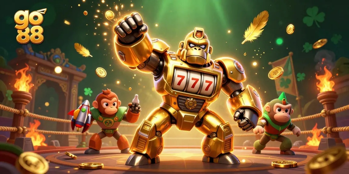Engage with go 88's dynamic casino world featuring vibrant characters and action-packed elements.