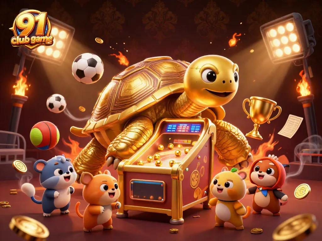 Experience the thrill of 91 club game with vibrant characters and dynamic elements in a colorful casino scene.