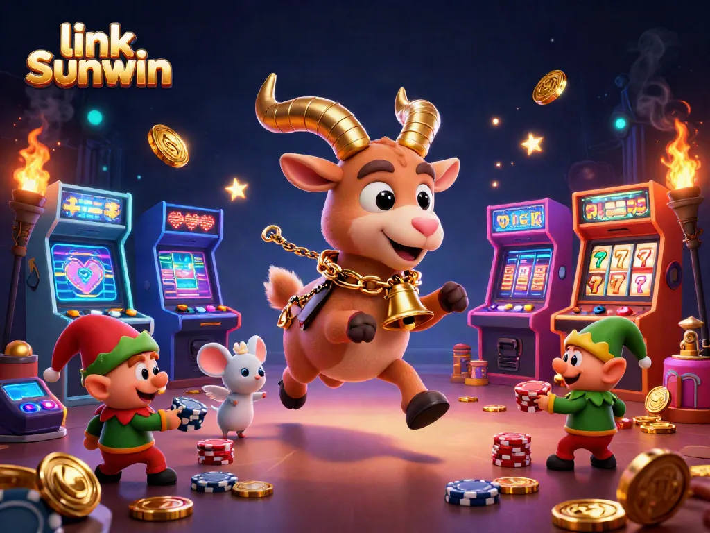 Engage with link Sunwin as Krampus and friends create a vibrant casino atmosphere.