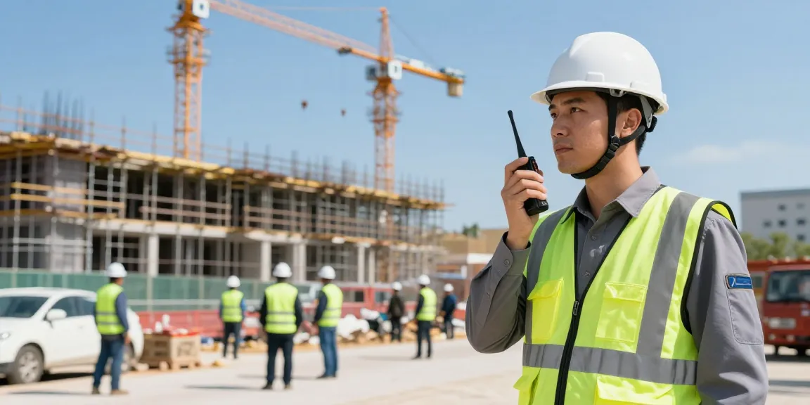 Construction Site Security guard ensuring safety at a local construction site.