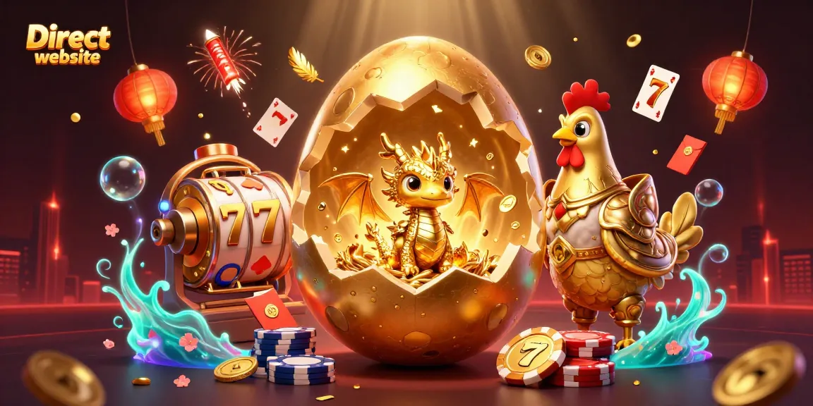 Experience gaming excitement on the Direct website with golden dragon and vibrant casino elements.